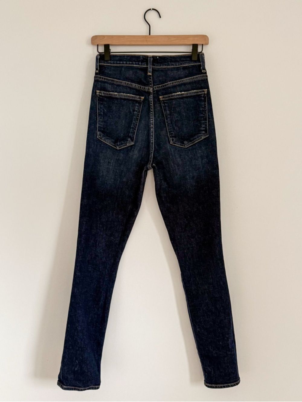 AGOLDE Pinch Waist High Rise Skinny Jeans Size 25 Dark Wash - Picture 5 of 9